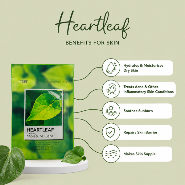 Heart Leaf Face Sheet Mask (25ml) Pack of 4